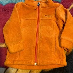 Columbia Orange Fleece Jacket for Boy, Size 6-12 months. Used.